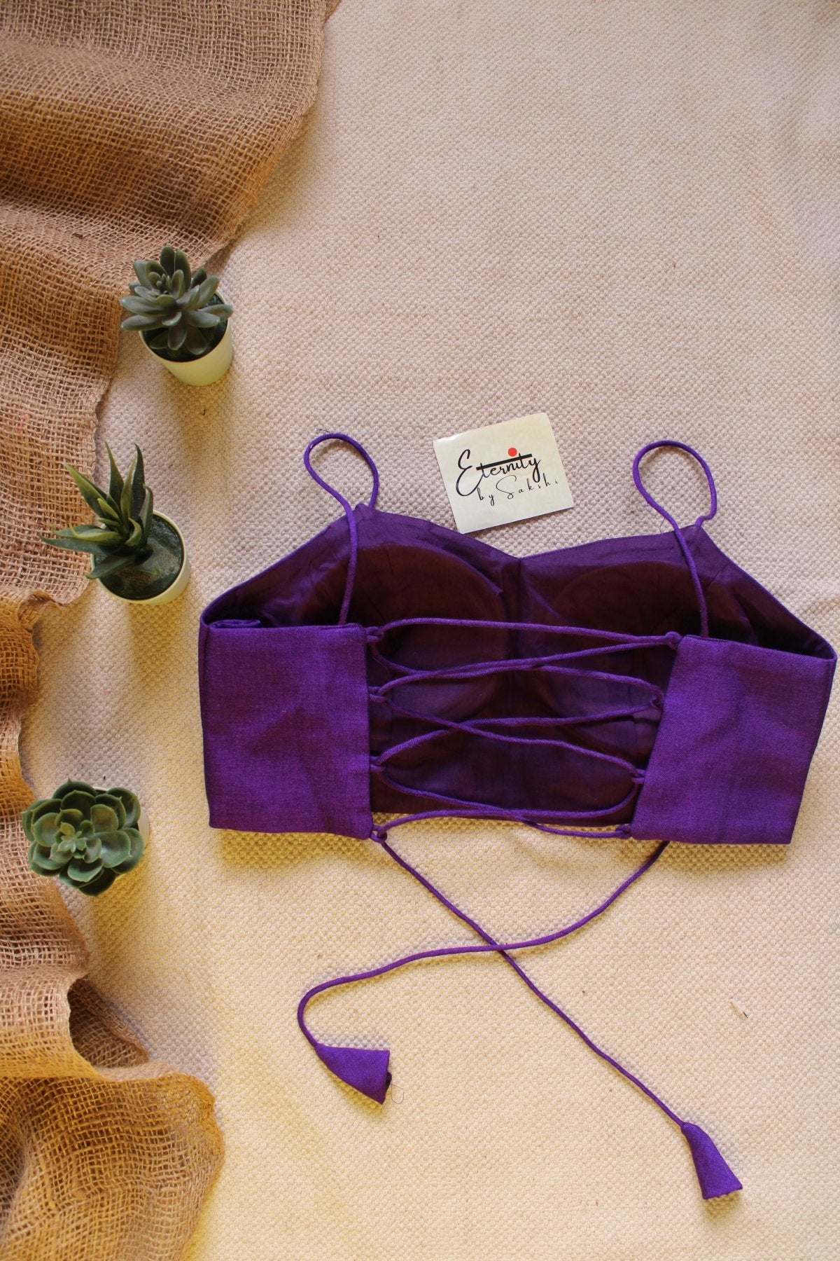 Purple Backless blouse - Eternity by Sakshi