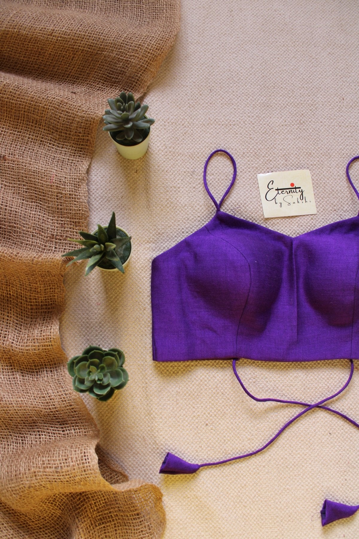 Purple Backless blouse - Eternity by Sakshi