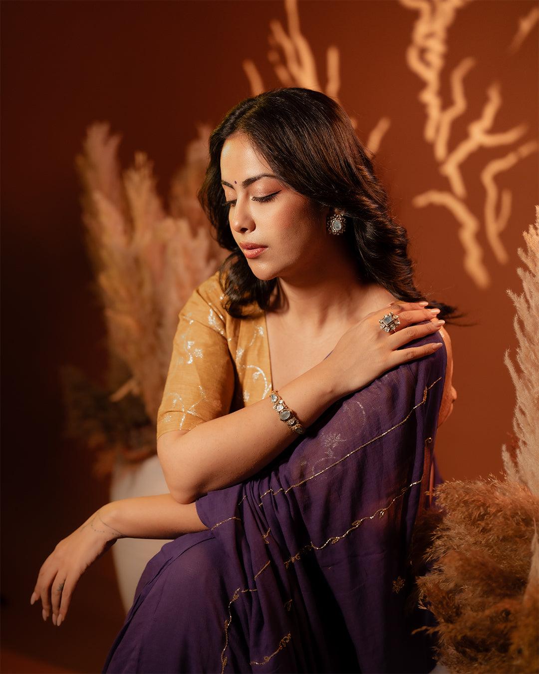 Purple Noor Saree - Eternity by Sakshi