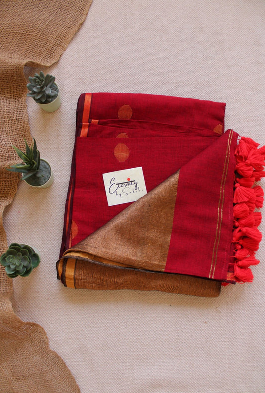 Red Polka Saree - Eternity by Sakshi