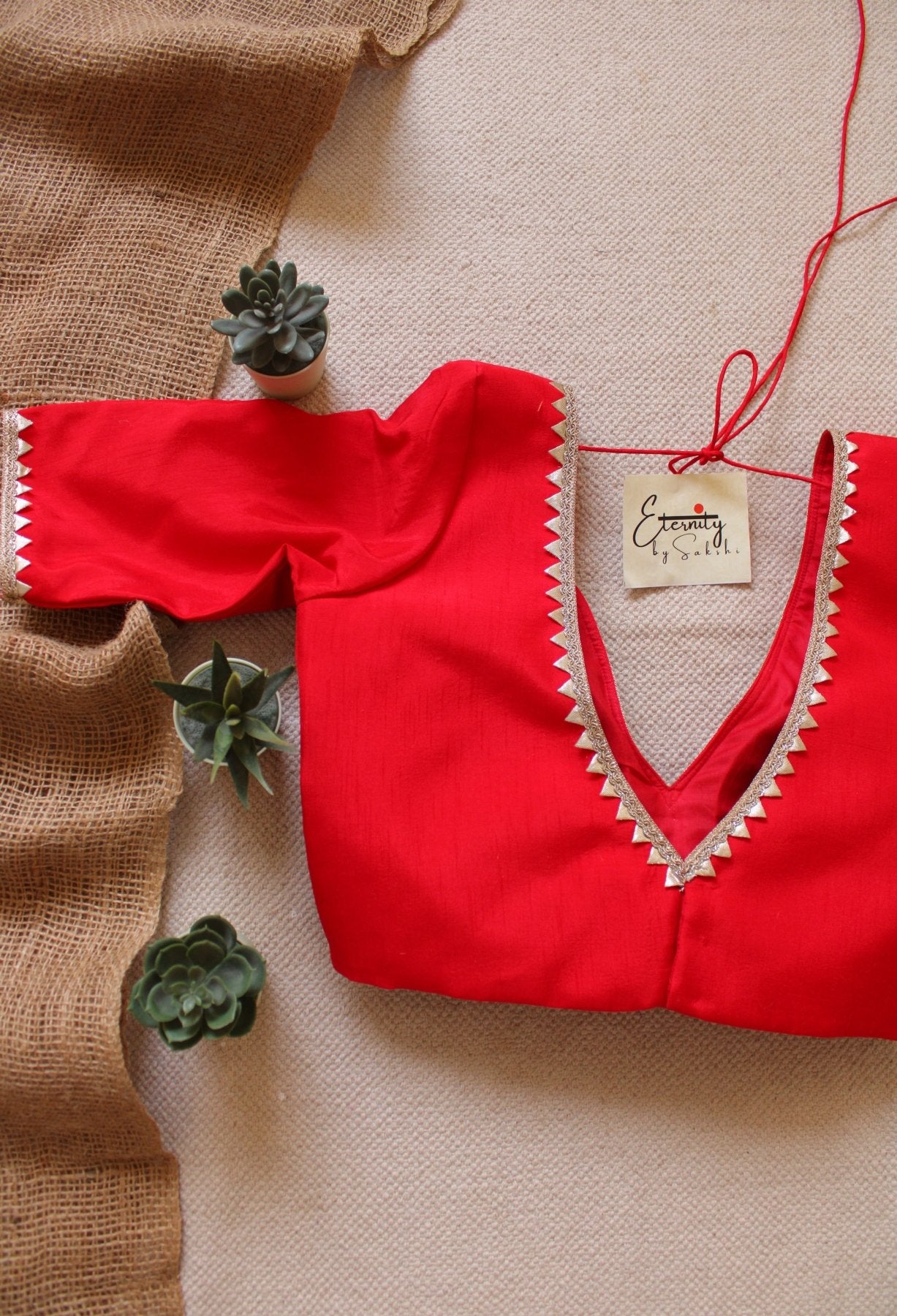 Red Radhika Blouse - Eternity by Sakshi