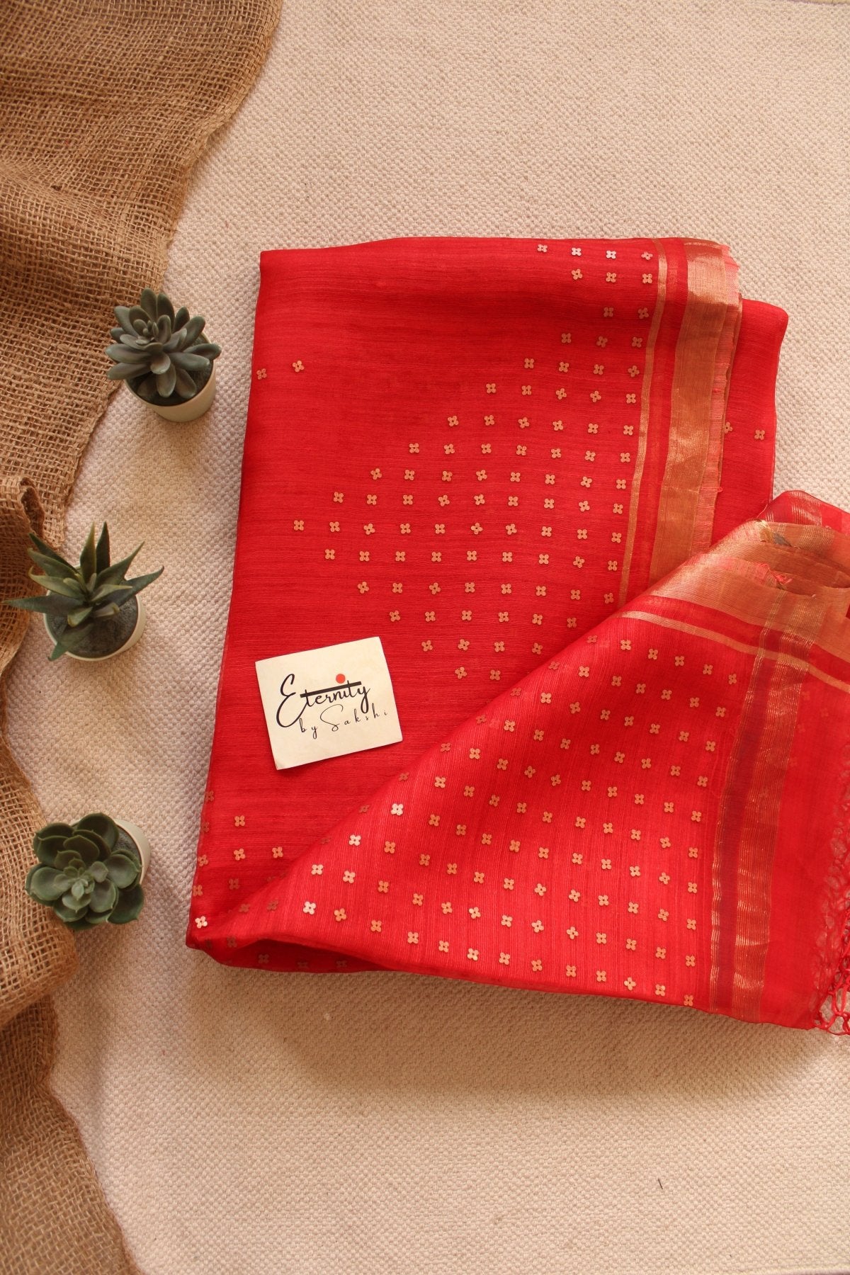 Red Sundari Saree - Eternity by Sakshi