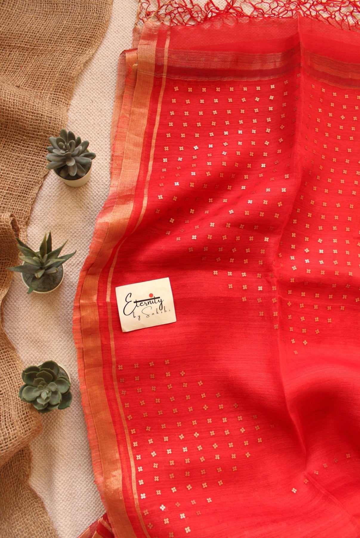 Red Sundari Saree - Eternity by Sakshi