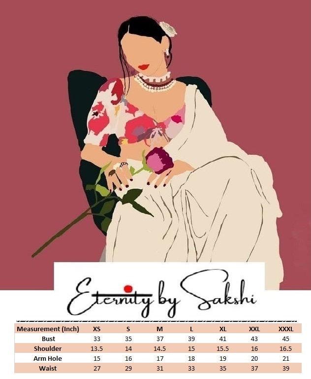 Rosy Madhubala With Sleeves Blouse - Eternity by Sakshi