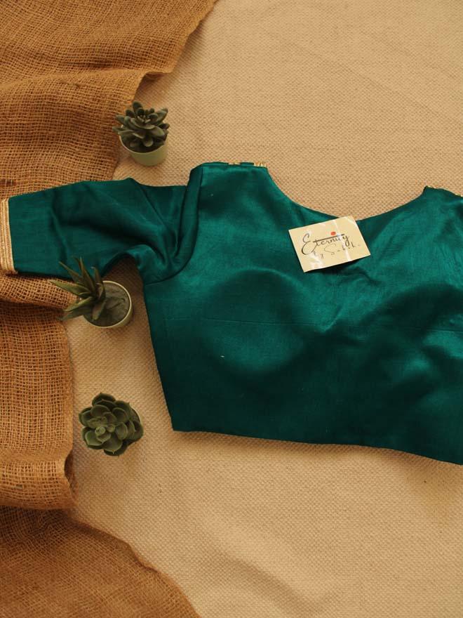 Royal Peacock Green Blouse - Eternity by Sakshi