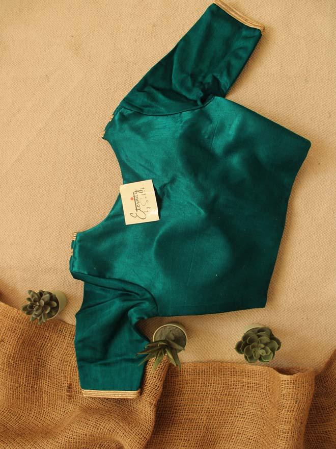 Royal Peacock Green Blouse - Eternity by Sakshi