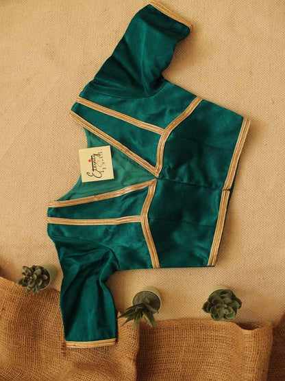 Royal Peacock Green Blouse - Eternity by Sakshi