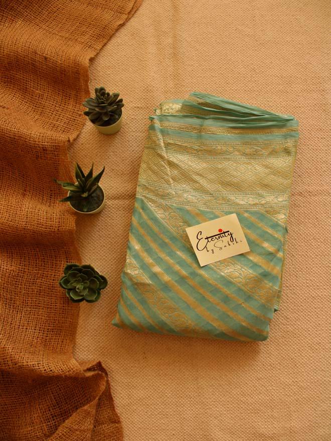 Sea Green Utsav Banarasi Saree - Eternity by Sakshi