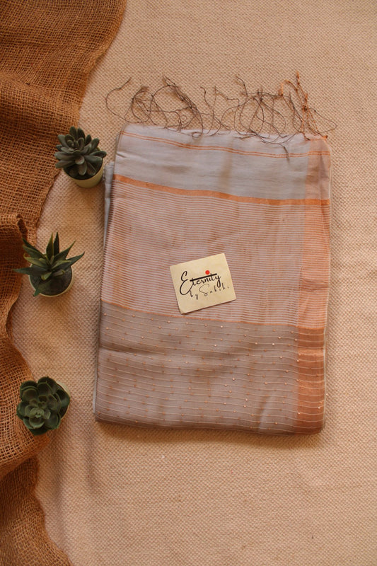Steel Raga Resham Saree - Eternity by Sakshi