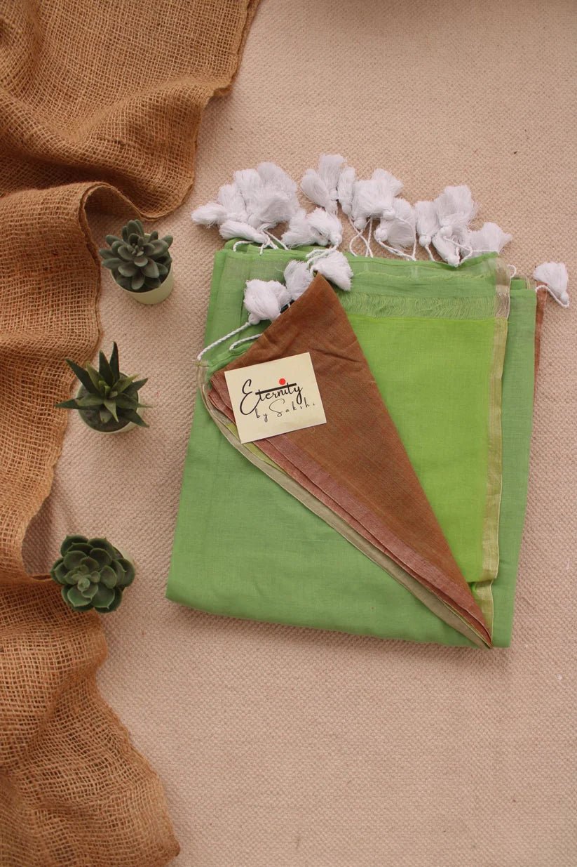 The Forest Saree + Brown Madhubala Blouse Combo - Eternity by Sakshi