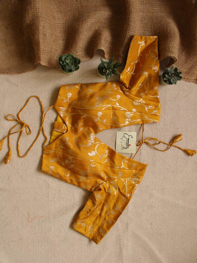 Yellow Brocade Blouse - Eternity by Sakshi