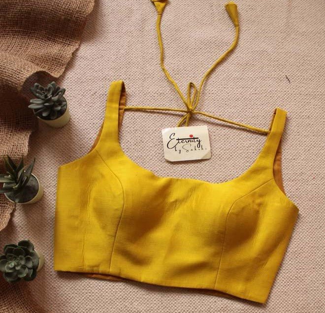 Maroon Breezy Saree + Yellow Noorie Blouse Combo - Eternity by Sakshi