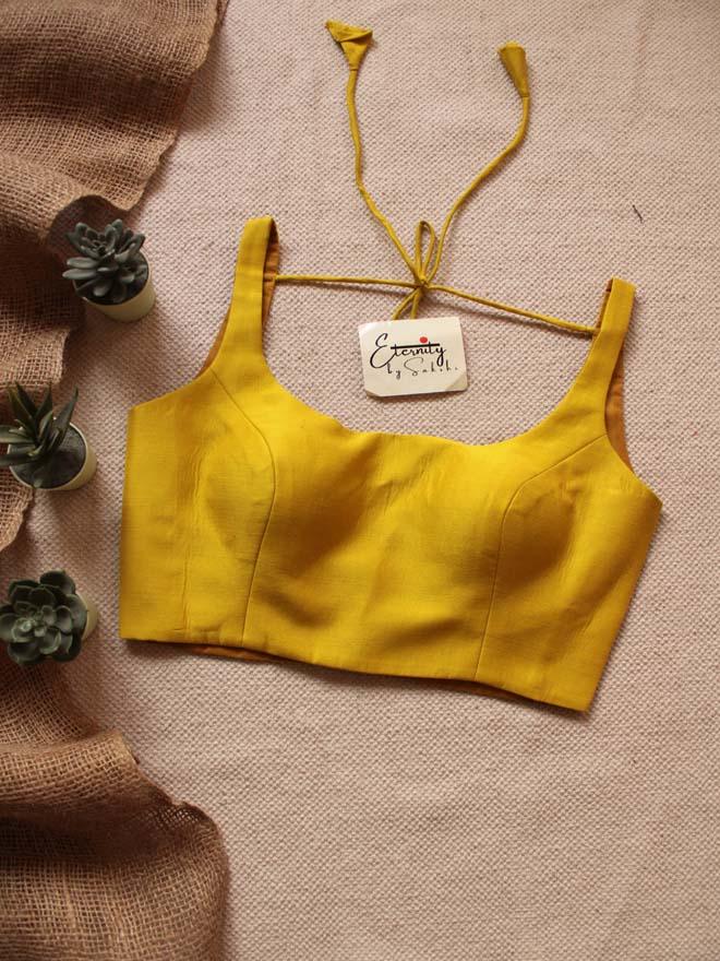 Peacock Green Parallel Universe Saree + Yellow Noorie Blouse Combo - Eternity by Sakshi