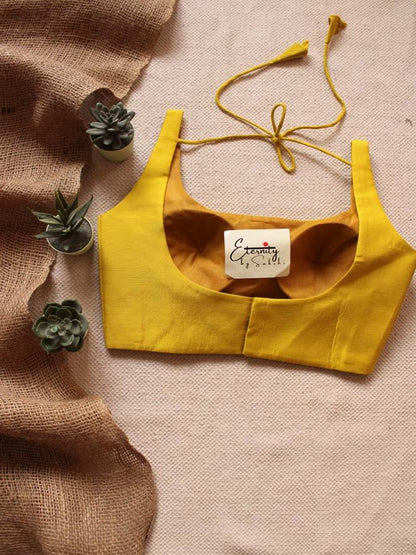 Peacock Green Parallel Universe Saree + Yellow Noorie Blouse Combo - Eternity by Sakshi