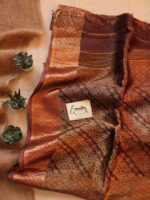 Brown Silk Linen Saree